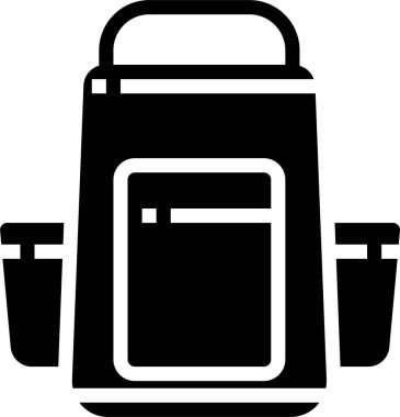 Modern tasarım minimalist vektör simgesi, sırt çantası