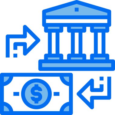 Finansal simge, iş simgesi, para simgesi, vektör illüstrasyonu 