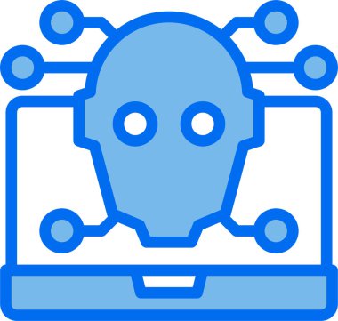 Modern tasarım minimalist vektör simgesi, yapay zeka