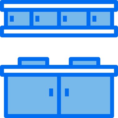 Mutfak simgesi, vektör illüstrasyonu