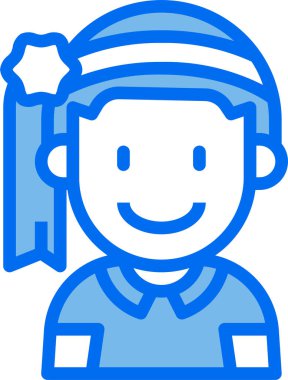 çocuk Avatar. çocuk, kız vektör illüstrasyonu 