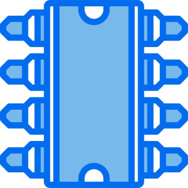 Dijital işlemci simgesi. Çip simgesi. Teknoloji simgesi