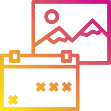 Takvim simgesinin vektör illüstrasyonu