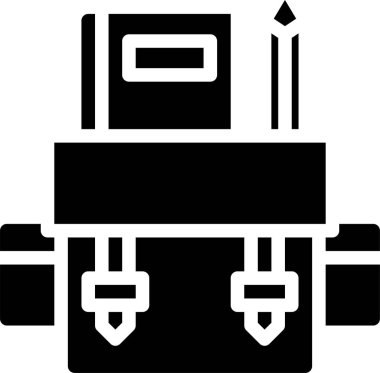 Modern tasarım minimalist vektör simgesi, sırt çantası