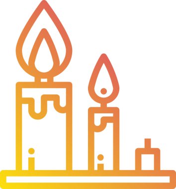 Mumlar düz simge, vektör illüstrasyonu