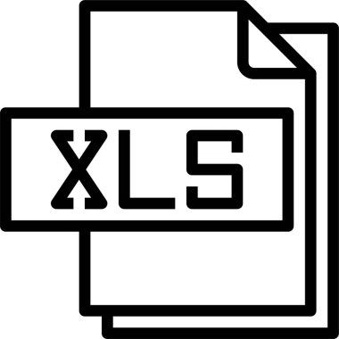 xls dosyasının minimalist vektör simgesi