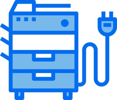 Kopyalama makinesinin minimalist vektör simgesi