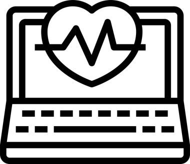 Kalp atış hızı ve akıllı telefonun vektör çizimi