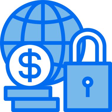 Euro bankacılık vektör simgesi. biçim iki renkli düz sembol, mavi ve gri renkler, yuvarlak açılar, beyaz