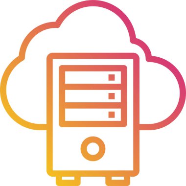 sunucu minimalist vektör simgesi