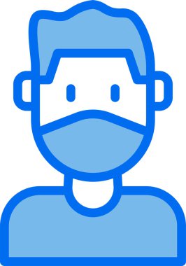 Maske tasarımı erkek avatarı, vektör illüstrasyonu  