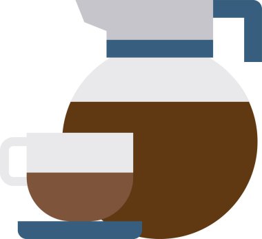 kahve fincanı simgesi, vektör illüstrasyonu 