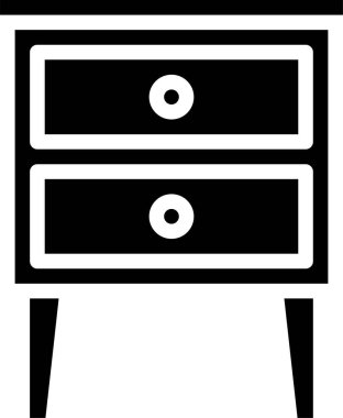 Kabine düz simgesi, vektör illüstrasyonu