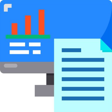 Bilgisayar monitörünün minimalist vektör simgesi