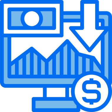 finansal grafik vektör simgesi