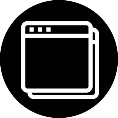 Web tarayıcı, basit vektör simgesi tasarımı