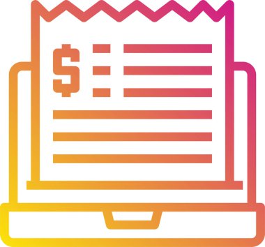 Fatura vektör simgesi. Bill simgesi şablonu.