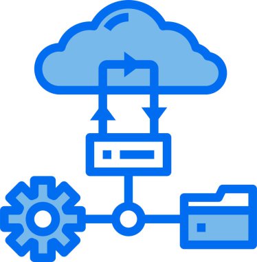 Veritabanı kavramının minimalist vektör simgesi 