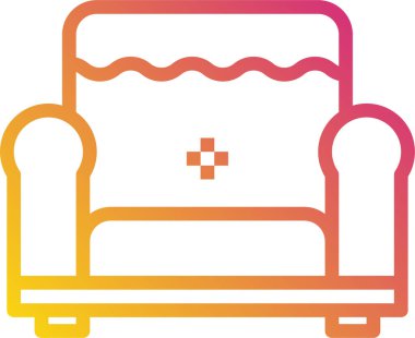 Kanepenin minimalist vektör simgesi