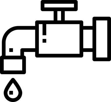 Musluk Ağı simgesi, vektör illüstrasyonu 