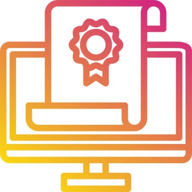 Mezuniyet simgesi, vektör illüstrasyonu