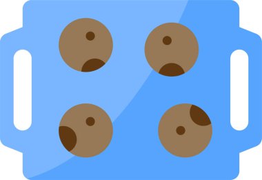 Çikolatalı kurabiyelerin vektör illüstrasyon simgesi