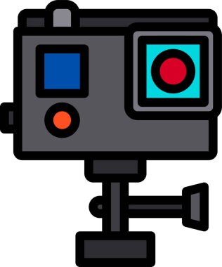 Hareket kamerasının basit simgesi, vektör illüstrasyonu