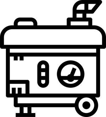Elektrik jeneratörünün vektör illüstrasyonu