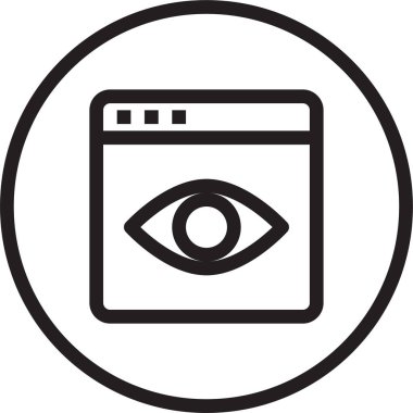 Gözün vektör illüstrasyonu, görüş teknolojisi kavramı 