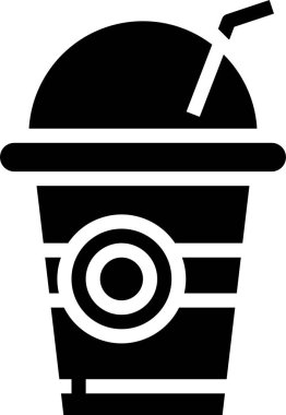 Soğuk içeceği götürmenin minimalist vektör simgesi