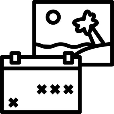 Takvim simgesinin vektör illüstrasyonu