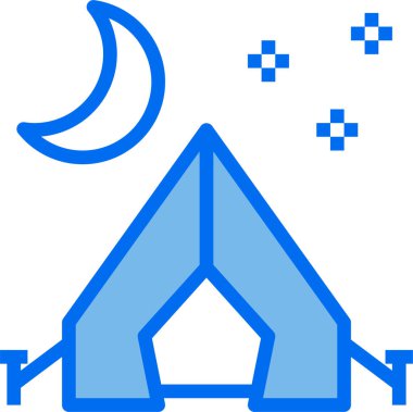 minimalistic vector icon of tent