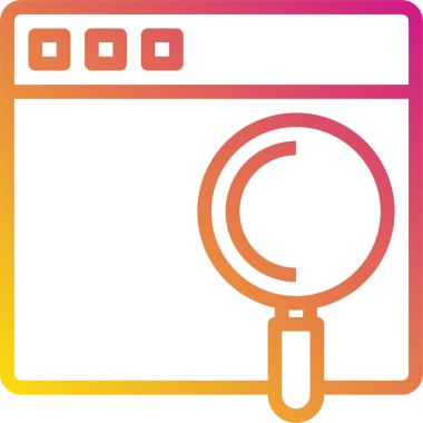 Web arayüzünün minimalist vektör simgesi 