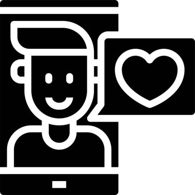 Aşk mesajı vektör illüstrasyonu