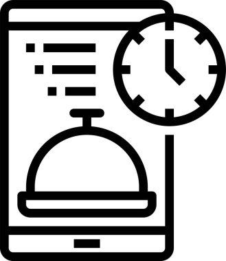 Saat simgesi, vektör illüstrasyonu 