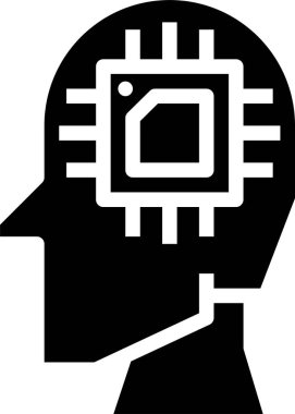 Dijital işlemci simgesi. Çip simgesi. Teknoloji simgesi