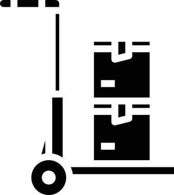 Alışveriş kavramının minimalist vektör simgesi 