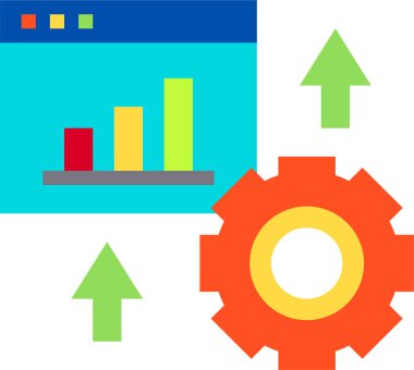 Seo ve pazarlama simgelerinin vektör illüstrasyonu