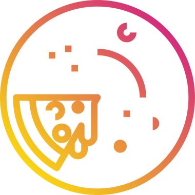 Pizza dağıtım konsepti vektör simgesi