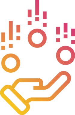 Para kavramının minimalist vektör simgesi