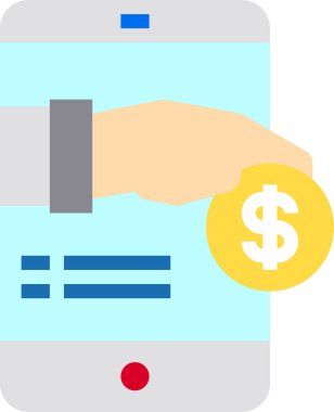 Akıllı telefon ödemesi olan web tasarım simgesi