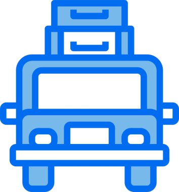 Tatil ve seyahat için araba bagajının vektör illüstrasyonu