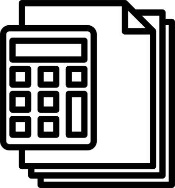 hesap makinesi simgesi, vektör illüstrasyonu 