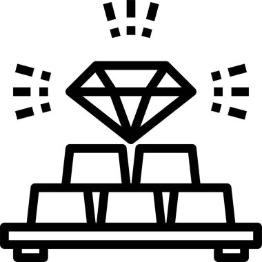 Elmas simgesi, vektör illüstrasyonu 
