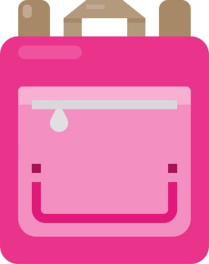 Okul Çantası minimalist vektör simgesi