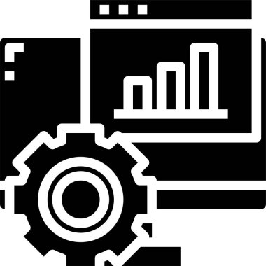 Basit iş web sitesi simgesi grafiği, vektör illüstrasyonu