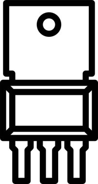 Dijital işlemci simgesi. Çip simgesi. Teknoloji simgesi