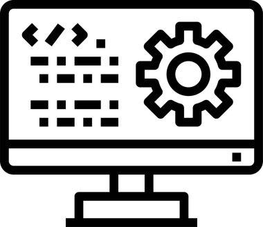 Programlama kavramının asgari vektör simgesi 