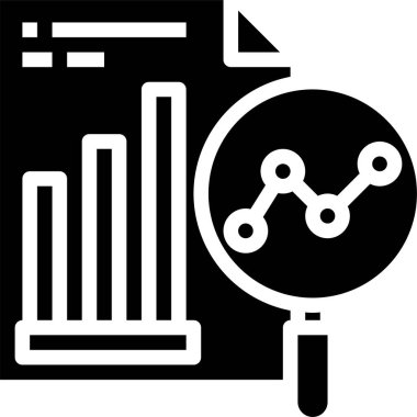 iş raporu minimalist vektör simgesi