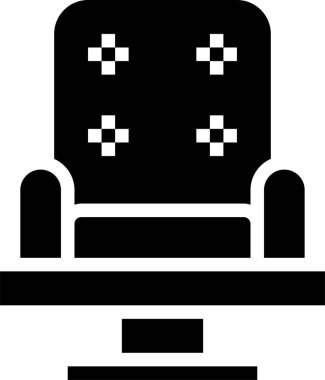 Sandalyenin vektör simgesi. biçim, beyaz arkaplanda düz bir semboldür